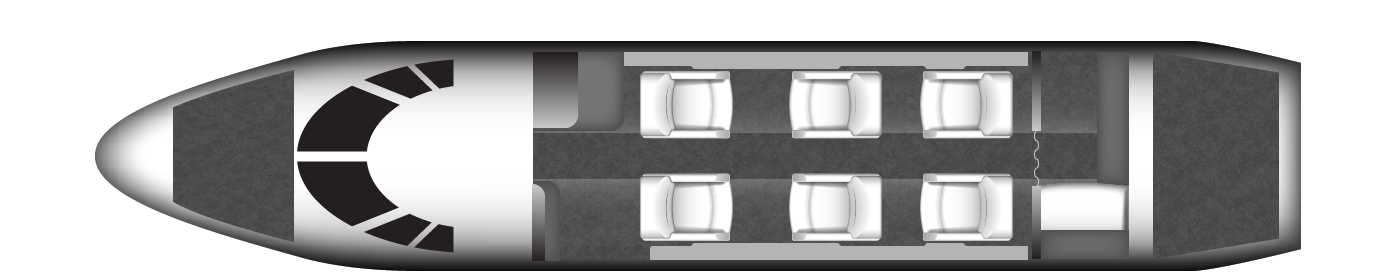 Citation CJ2 Private Jet - Aircraft Layout