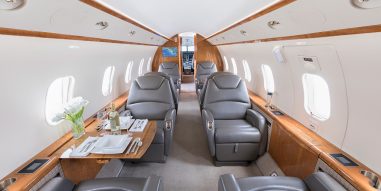 Interior of Challenger 300 Private Jet