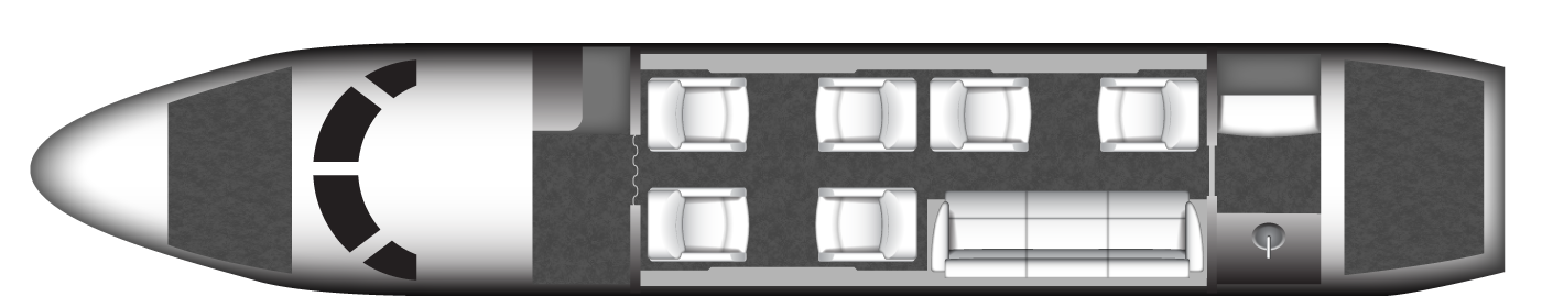 Challenger 300 - Cabin layout