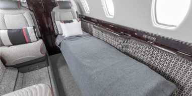 Interior of Citation X Private Jet- couch