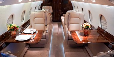 Interior of Gulfstream G200 Private Jet