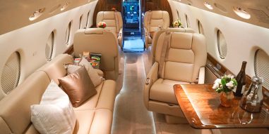 Interior of Gulfstream G200 Private Jet