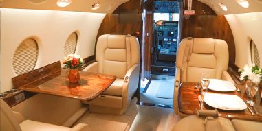 Interior of Gulfstream G200 Private Jet