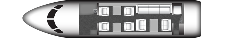 Gulfstream G200 - Cabin Layout
