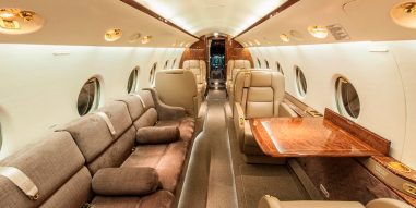 Interior of Gulfstream G200 Private Jet