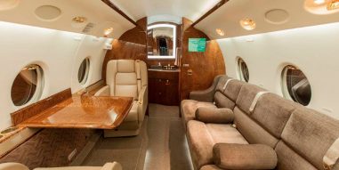 Interior of Gulfstream G200 Private Jet