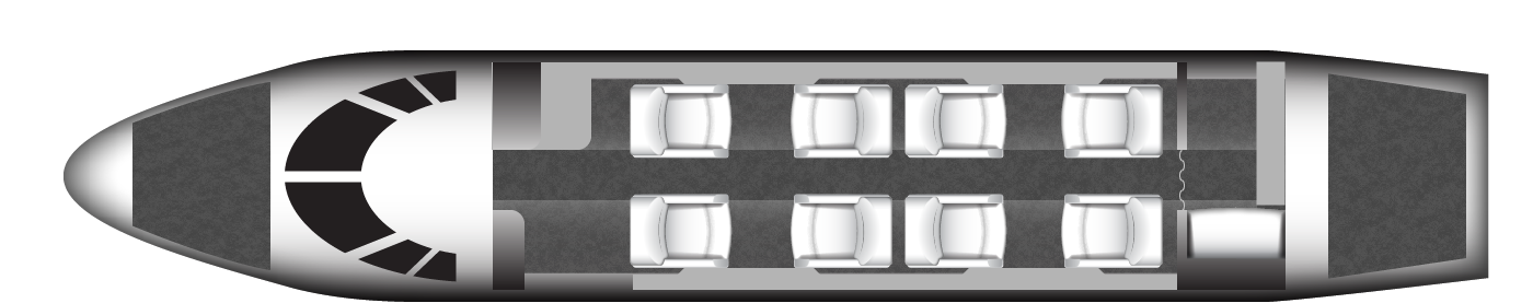 Hawker 4000 Private Jet - Cabin Layout