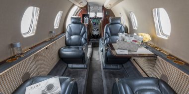 Interior of Citation Excel Private Jet