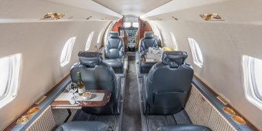 Interior of Citation Excel Private Jet