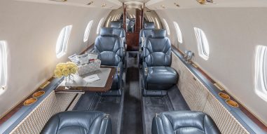 Interior of Citation Excel Private Jet