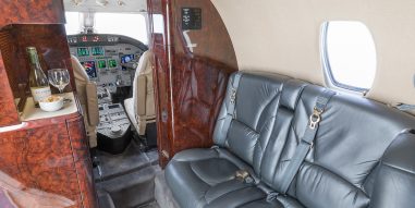 Interior of Citation Excel Private Jet