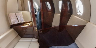 Interior of Citation Excel Private Jet