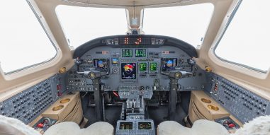 Interior of Citation Excel Private Jet