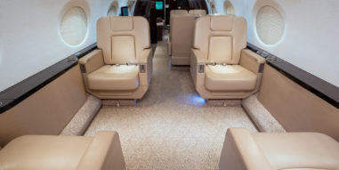 Gulfstream G550 Interior - facing aft