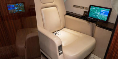 Gulfstream G550 Interior - cabin attendant seat and area