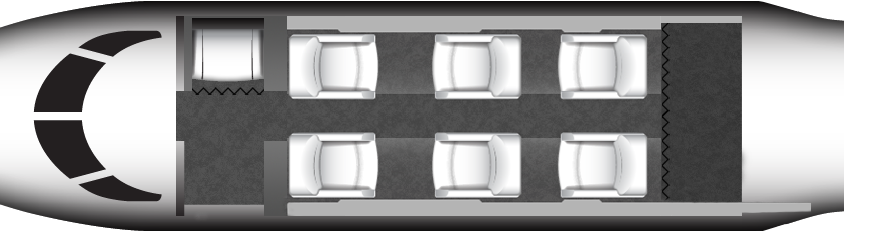 Pilatus PC12 Aircraft Cabin Layout Floor Plan