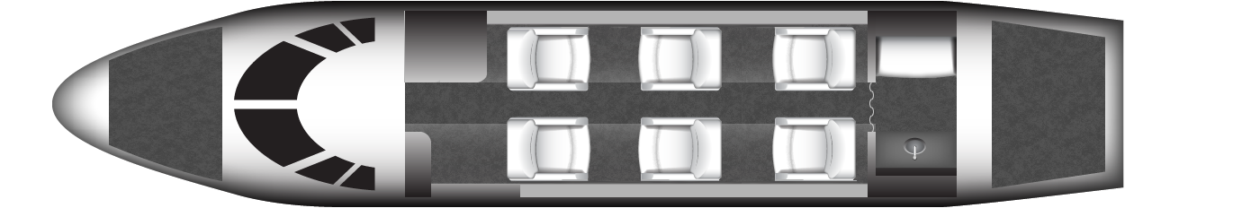 Phenom 300 Aircraft Cabin Layout