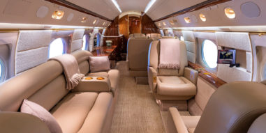 Gulfstream GV Interior Couch and chairs
