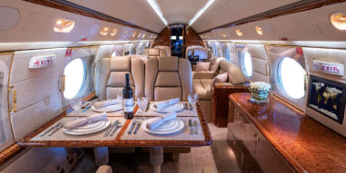 Gulfstream GV Interior Table and Chairs