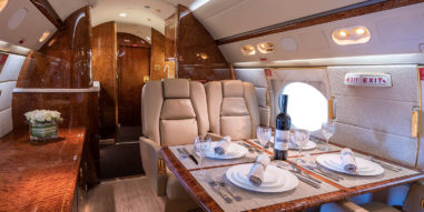 Gulfstream GV Interior table and chairs