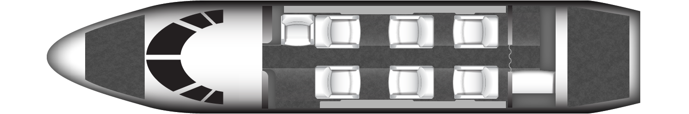 Citation CJ3 Aircraft Cabin Layout Floor Plan