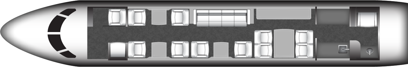 Gulfstream GV Floor Plan