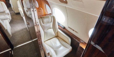 Gulfstream G550 Interior - cabin attendant's chair and area