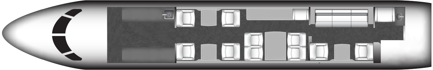 Global 5000 Aircraft Floor Plan Layout