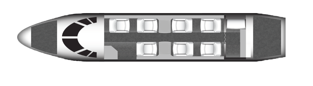 Citation Ultra Aircraft Cabin Layout Floor Plan