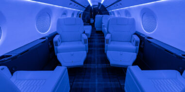 Gulfsteam G550 Interior chairs with custom lights