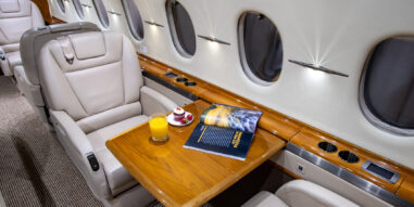 Hawker 4000 Interior Chair and table