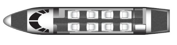 Hawker 4000 Aircraft Cabin Layout