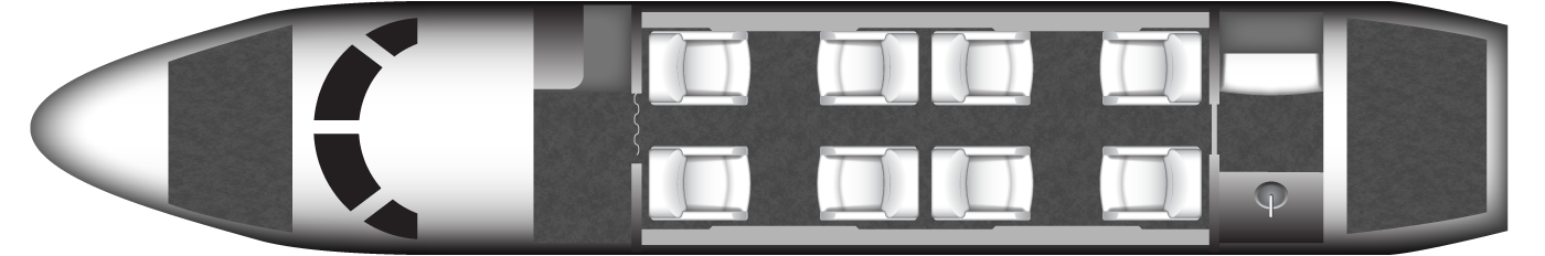 Challenger 350 cabin layout